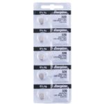 Energizer 329 Silver Oxide Coin Battery, 5 Pieces