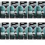 Gillette Mach3 Razor Handle + 1 Refill Cartridge, 10 Pack