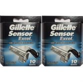 Gillette Sensor Excel Cartridges for Men, 20 Refills