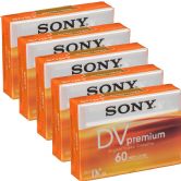 Sony Premium 60 Minute Premium Mini DV Tape, 5 Pack