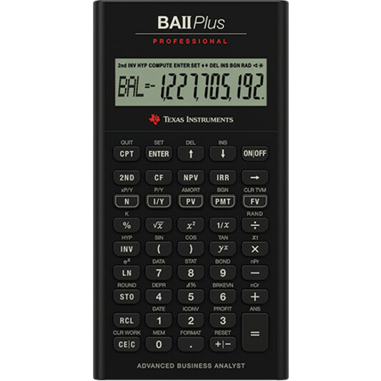 Texas Instruments BA II Plus Professional Financial Calculator