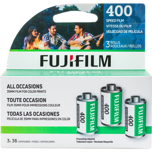 Fuji 400 Color Negative 35mm Film, 36 Exposure - 3 Pack