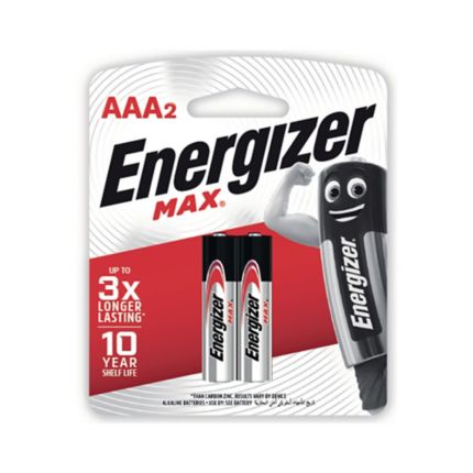 Energizer AAA Max Alkaline Batteries, 2 Pack