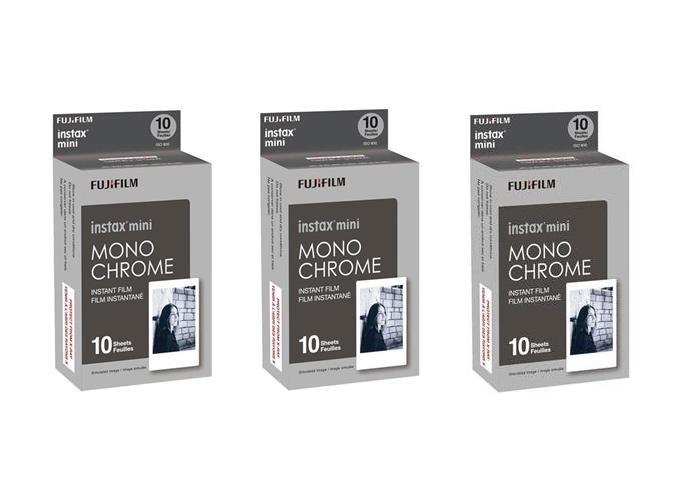 Fujifilm Monochrome Instax Mini Instant Film, 30 Prints