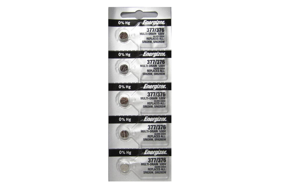 Energizer 377 Watch/Calculator Lithium Coin Battery, 25 Pieces