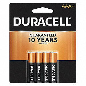 Duracell AAA 4 Pack Coppertop Alkaline Batteries