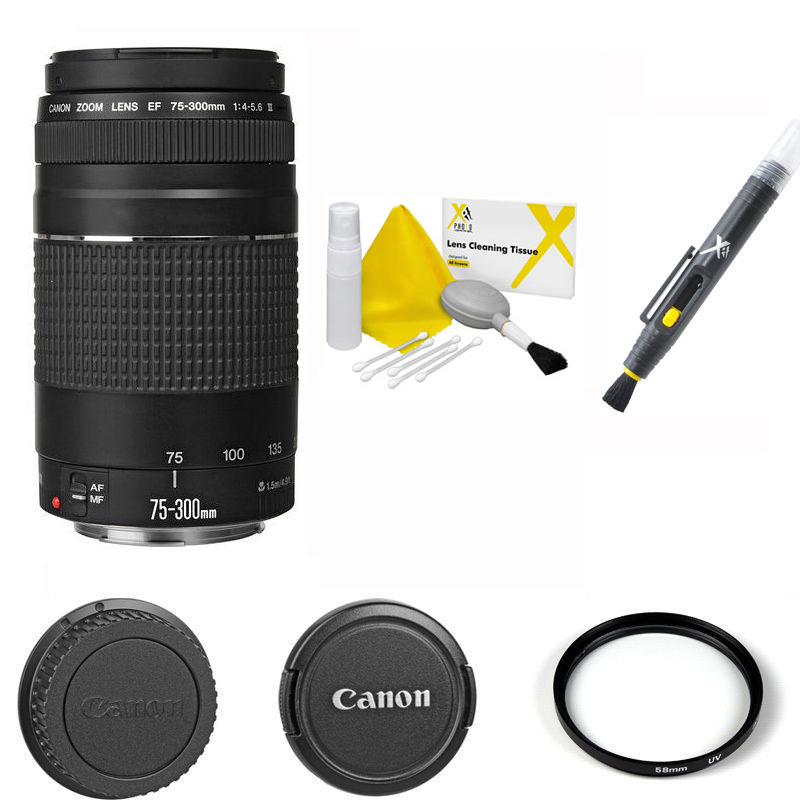 Canon Ef 75 300mm F 4 5 6 Autofocus Zoom Lens Value Bundle