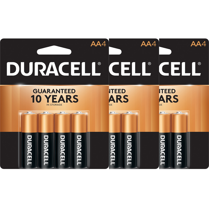 Duracell AA Coppertop Alkaline Batteries, 12 Batteries