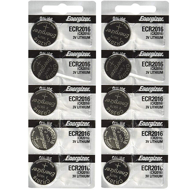 Energizer CR2016  Lithium Coin Battery, 10 Pieces