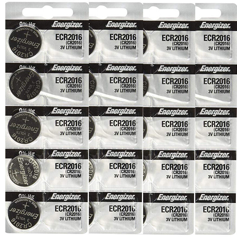 Energizer CR2016 Lithium Coin Battery, 20 Pack