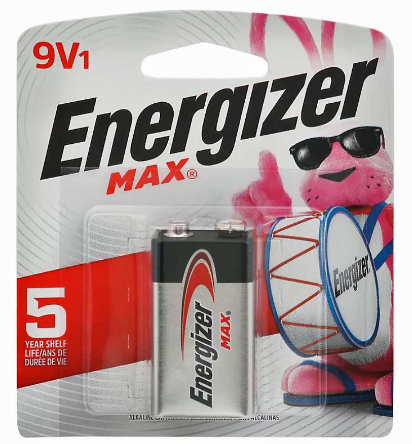 Energizer Max 9V Alkaline Battery