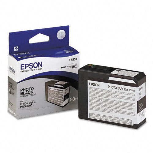 Epson Photo Black Inkjet UltraChrome K3 (80ml) Cartridge f/ Stylus 3800/3880