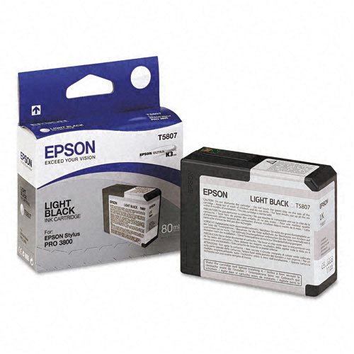 Epson Light Black Inkjet UltraChrome K3 (80ml) Cartridge f/ Stylus 3800/3880