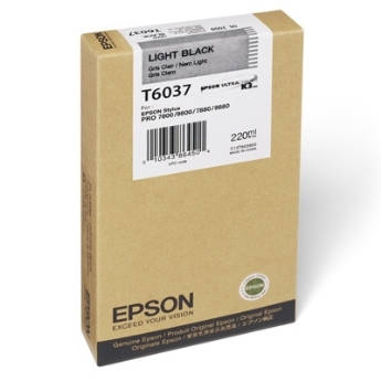 Epson T603700 Light Black Inkjet UltraChrome K3 (220ml) Cartridge for Stylus 7880/9880