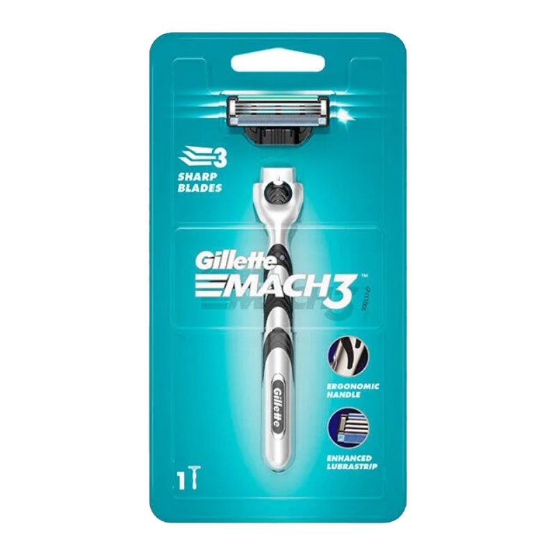 Gillette Mach3 Razor Handle + 1 Refill Cartridge