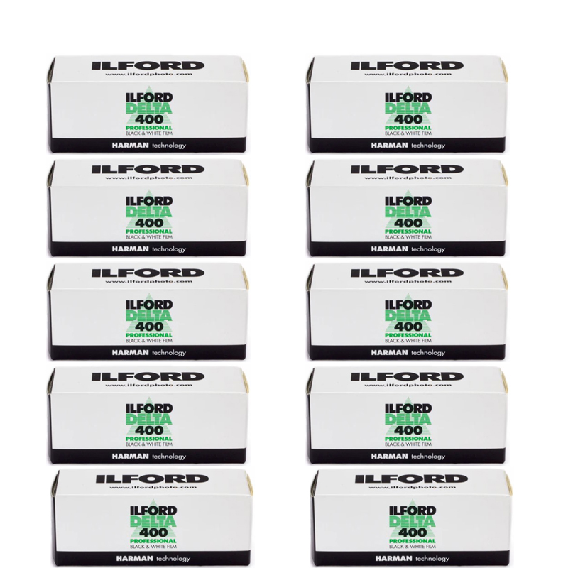 Ilford Delta 400 Pro 120 Black and White Print Film, 10 Rolls