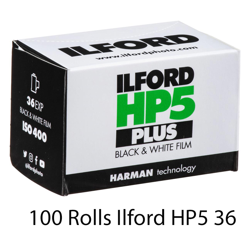 Ilford HP5 Plus 400 ISO 36 Exp. Black & White Film, 100 Rolls