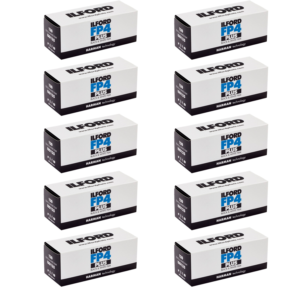 Ilford FP4 Plus 125 120 Speed, Black & White Print Film, 10 Rolls