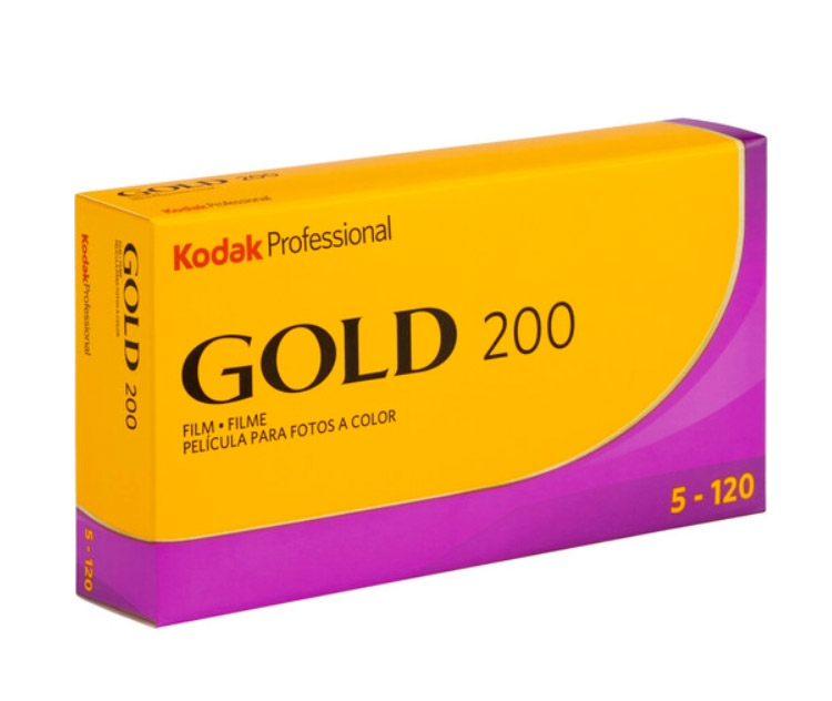 Kodak Professional Gold 200 asa 120mm Color Film, 5 Rolls