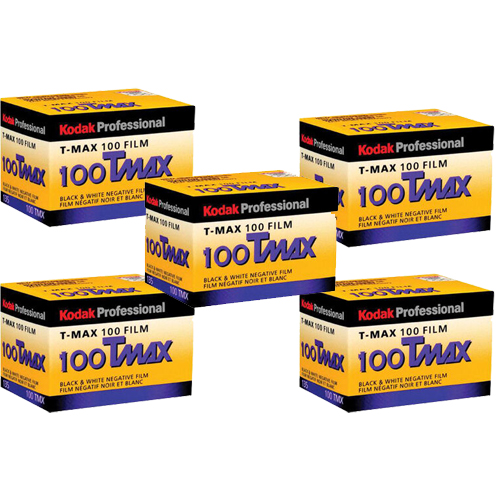 Kodak TMX 100 36 Exposure Pro Black & White 35mm Print Film, 5 Rolls