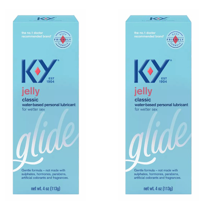 K-Y Jelly Classic Personal Water Based Lubricant, 4 oz., 2 Pack