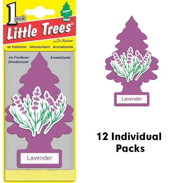 Little Trees Car and Home Air Fresheners Lavender Scent, 12 Pack