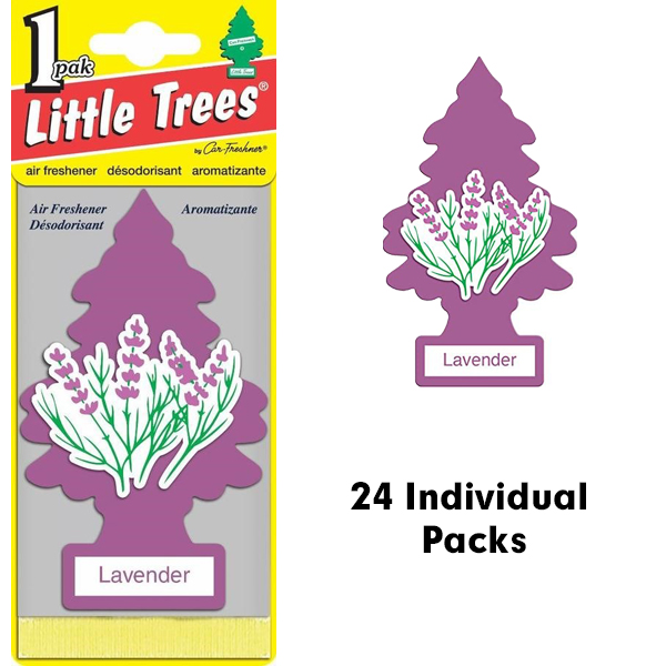 Little Trees Lavender Scent Car and Home Air Fresheners, 24 Count