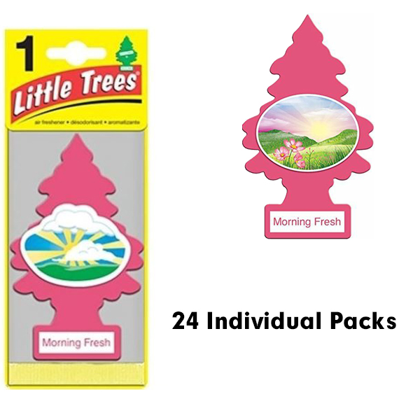 Little Trees Morning Fresh Scent Car and Home Air Fresheners, 24 Count