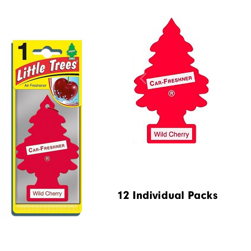 Little Trees Car and Home Air Fresheners Wild Cherry Scent, 12 Pack