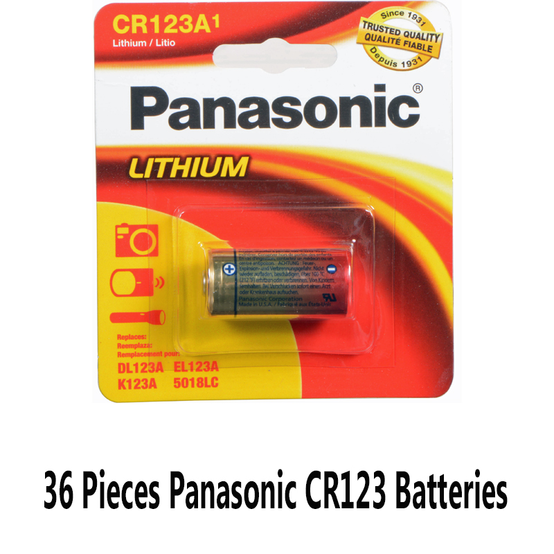 Panasonic CR-123 Lithium Power 3V Battery, 36 Pack