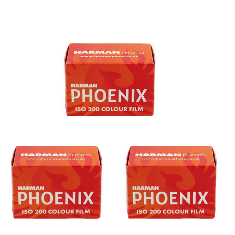 Harman Photo Phoenix 200 Color Negative 35mm Film, 36 Exposure, 3 Rolls