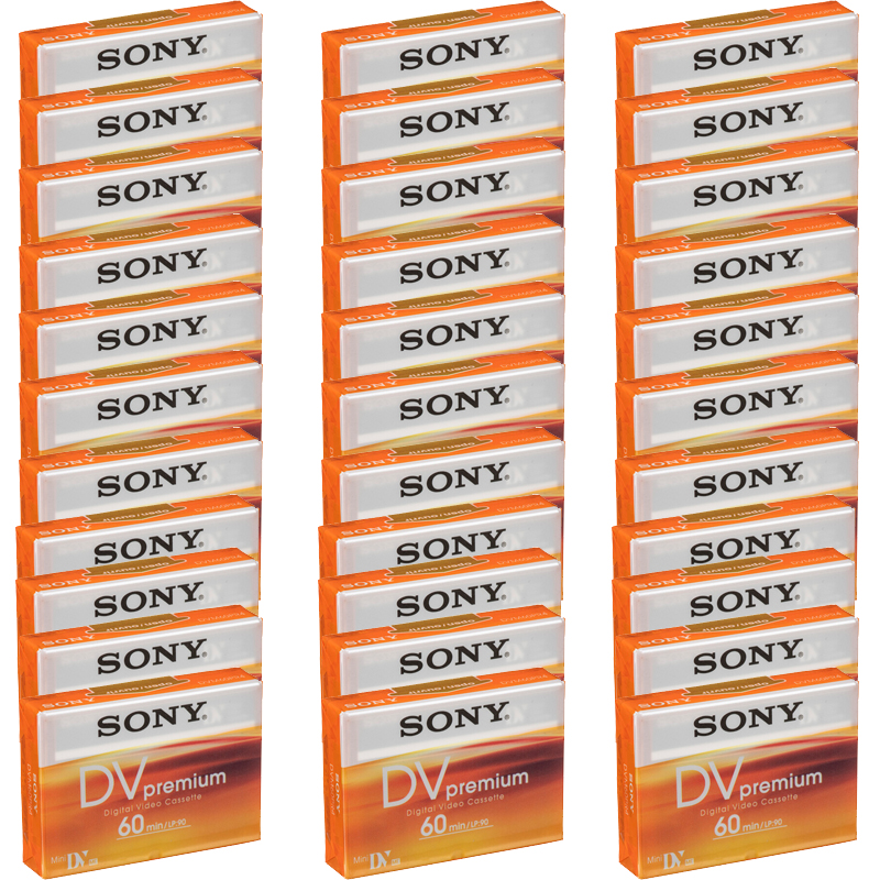 Sony Premium 60 Minute Premium Mini DV Tape, 30 Pack