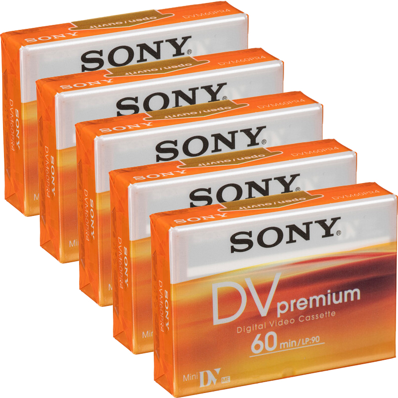 Sony Premium 60 Minute Premium Mini DV Tape, 5 Pack