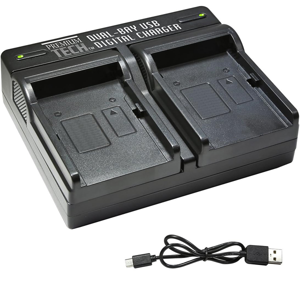 Premium Tech Dual Bay USB Charger for Fuji NP-W126